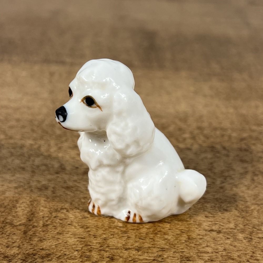Vintage Miniature Poodle Figurine Bone China Japan - Picture 2 of 7
